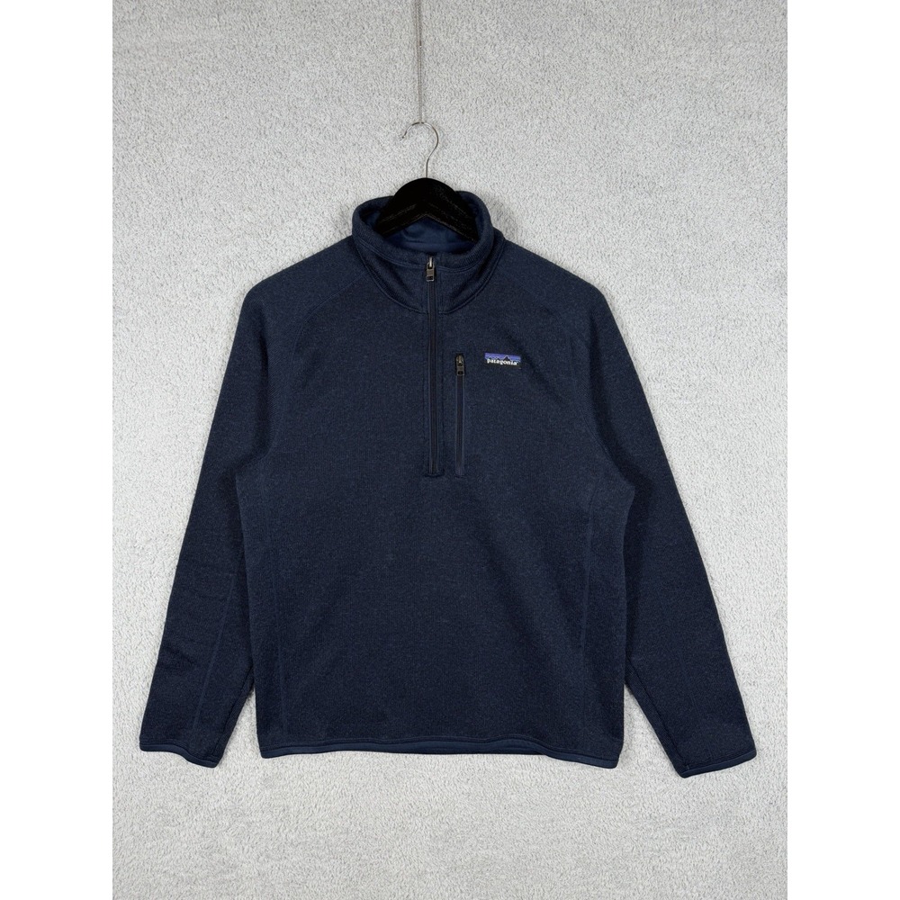 Patagonia M's Better Sweater Navy Blue Classic Knit 1/4 Zip Fleece Men's Size S